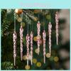 Decor Christmas Tree Snowflake Hangings Ornaments Set Ice Pendant Sculpture
