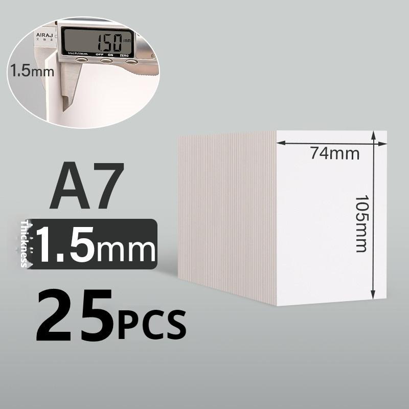 

A7/A6/A5/A4 White Kraft Paper DIY Card Making 10/25 Sheets 1/1.5/2mm Handmake Thick Craft Paper DIY Hard Paperboard Cardboard