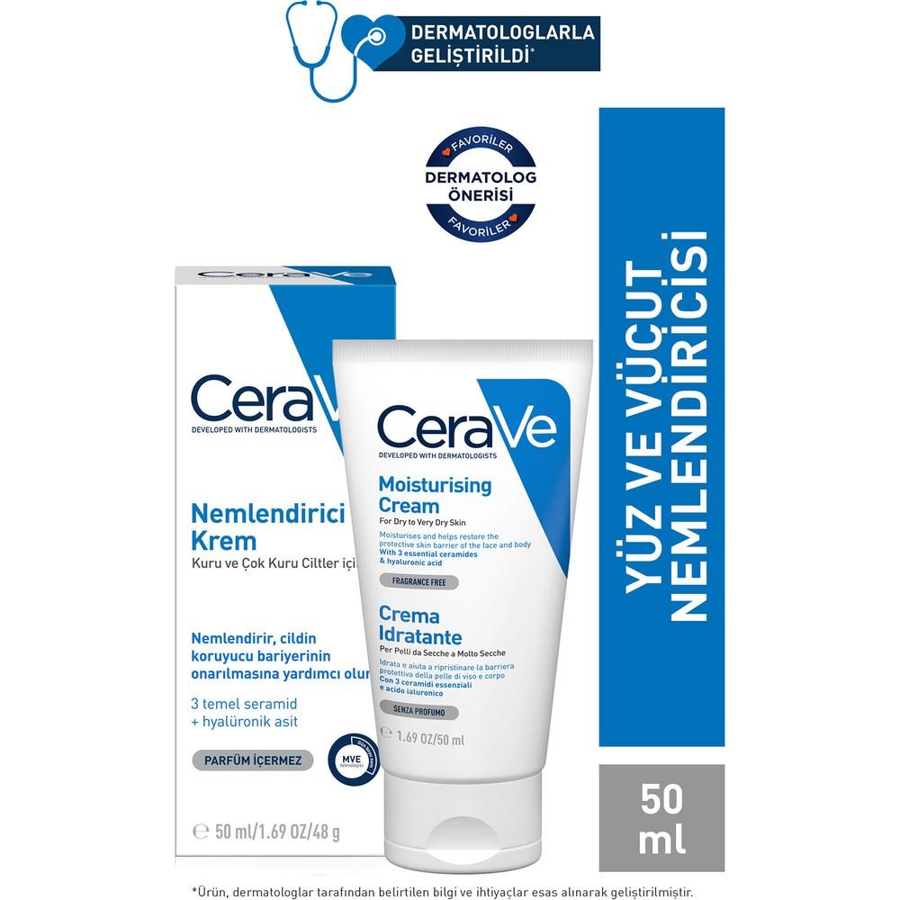 Cerave Crème Hydratante Peaux Sèches 50 ML à teneur en céramide et ...