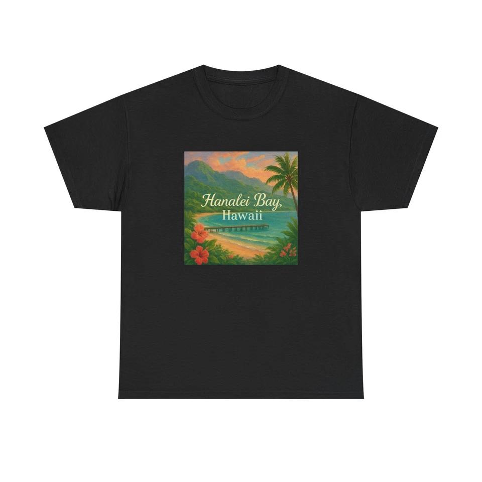 

Unisex Adult T Shirt Hanalei Bay Hawaii Tropical Vista S