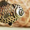 Pendant Anti-fade Key Vividly Engraved Brass Gifts Hollow-carved Carp Keychain Ornament for Home