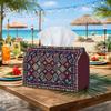 1pc Southwestern Tribal Tissue Box - Multi-Functional Napkin Dispenser, Two Sizes Available Made of Durable Polyester, Decorated with Geometric Diamon