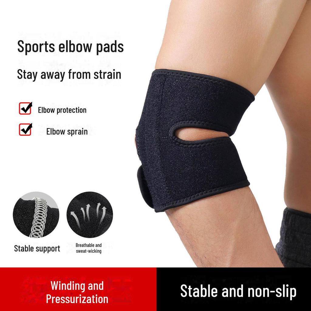 Adjustable Shock-Absorbing Breathable Elbow Pads for Tennis & Badminton