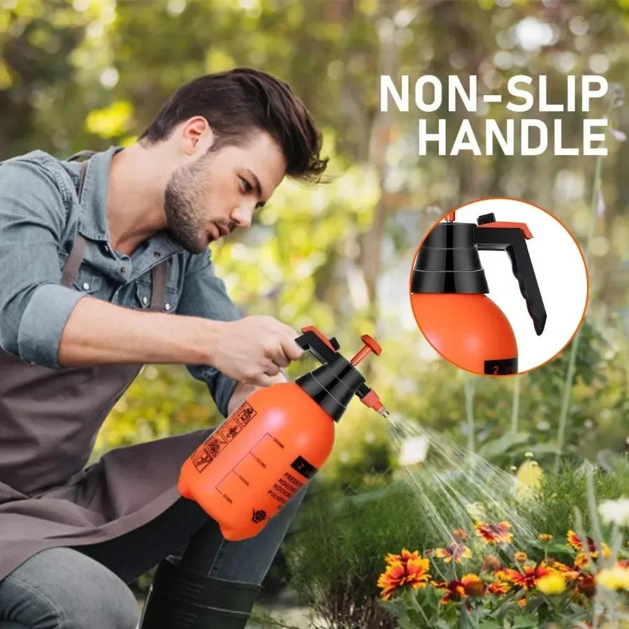 2L Hand Pressure Sprayer | Air Pump Spray Bottle for Gardening/Car Cleaning/Disinfection | Leak-Proof, Adjustable Nozzl