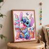 Disney Stitch Eating Ice Cream Oil Paint By Numbers Hand Painting Kit. Home Decor Gift