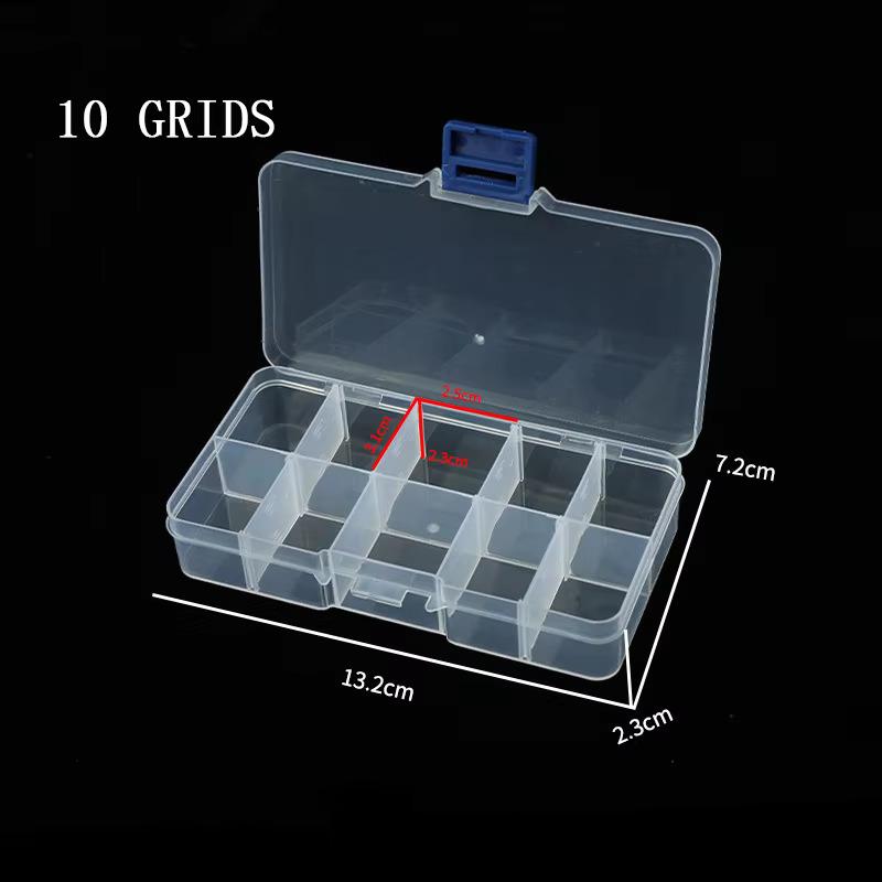 ZK40 Transparent Plastic Storage Jewelry Box Plastic Compartment Adjustable Container Storage Boxes Beads Earring Organizer Case