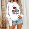 Women's Casual Fashion Round Neck Long Sleeve Christmas Printed Sweatshirt