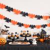 Indoor Party Supplies 5 Pcs 10FT Halloween Banner, Spooky Spider Bat Skull Ghost Seasonal Banner Pumpkin Hanging Bunting Garland for Party,