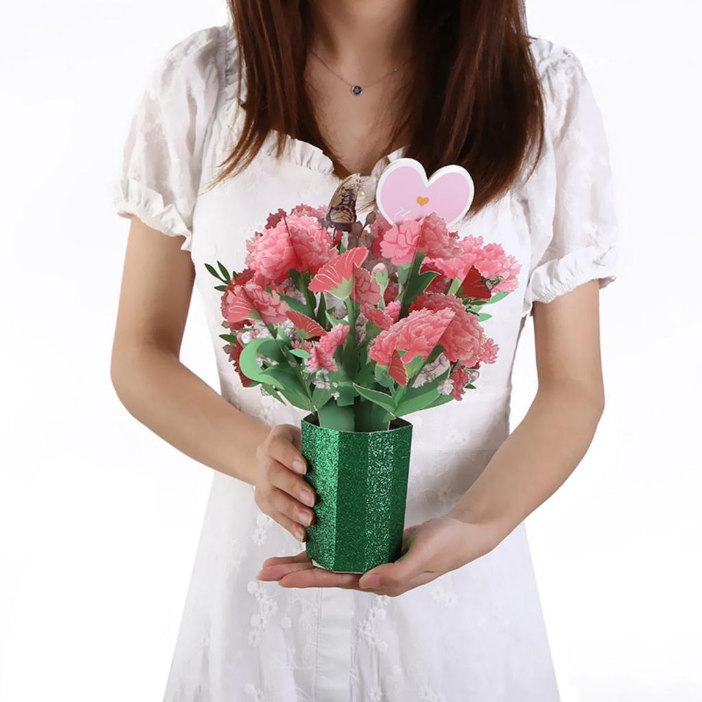 Pop-Up Boeket Papieren Bloemkaarten Groet 3D Popup Zegen Kaart Om Vast Te Houden Voor Moederdag & Uniek Cadeau Voor Vrouw Ouder & Leraar