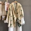 Autumn and winter versatile long fringed scarf women's imitation cashmere cashew flower shawl scarf