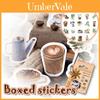 46 Pièces Autocollants pour Journal Scrapbooking Motif Café Avec Magnifiques Illustrations Pour Décoration Créative