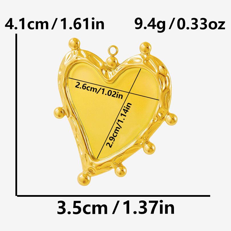 6pcs Sun Heart Cloud Geometric Blank Cabochon Base Pendant Stainless Steel Charms For Jewelry Making Bulk Fit DIY Oil Drop Stone