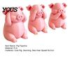Cute Desktop Accessories for Workstation 3 Pcs Mini Pig Figurines, 3D Printed See Hear Speak No Evil Adorable Animal Figurine Home Decor Pink Statue,