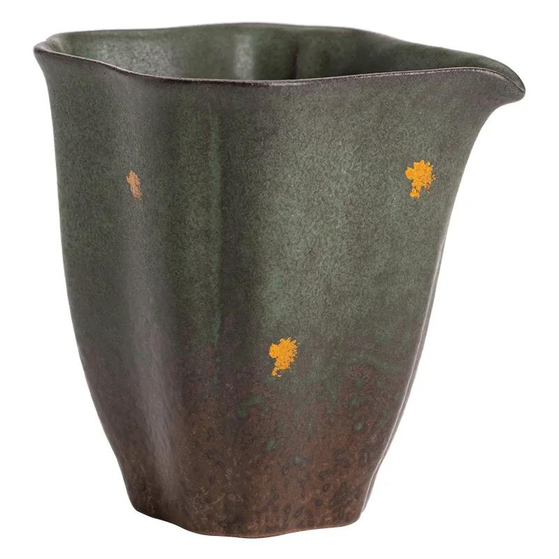 Empty Zhai Old Rock Clay Flower Pitcher Retro Tea Ceremony Utensils Tea Pitcher Japanese Style Tea Pitcher Gong Dao Bei