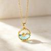 Cute Sweet Blue Crystal Sea Whale Pendant Necklace For Women New Creative Design Summer Collar Jewelry Gift