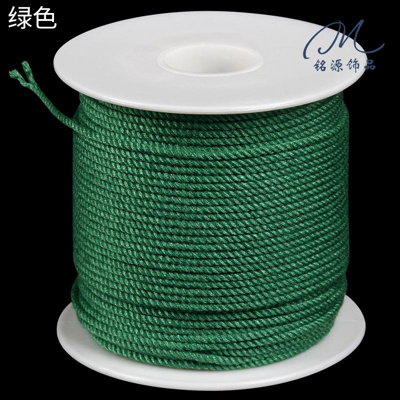 

Большой рулон хлопчатобумажной нити для ручного натирания, веревка в процессе работы, тибетская игровая веревка, плетеная веревка, кулон из пеньковой нити, веревочный браслет, аксессуары с бахромой из веревки 1.5Mm (1 roll 30 meters) зелёный