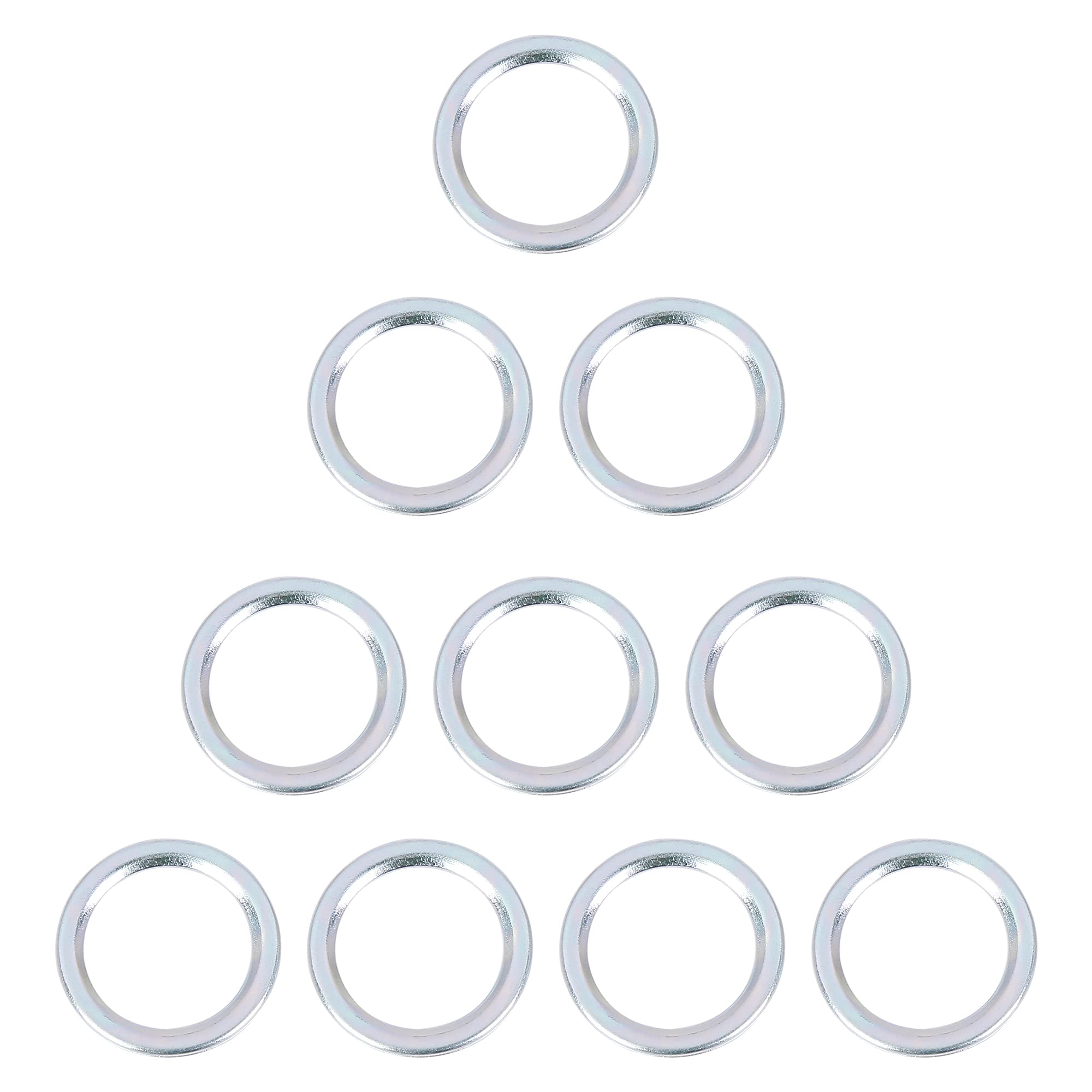 

X AUTOHAUX Уплотнительная прокладка сливного болта Уплотнительная прокладка сливного болта M18 12157-10010 Совместима с Toyota Серебристый тон 10 штук