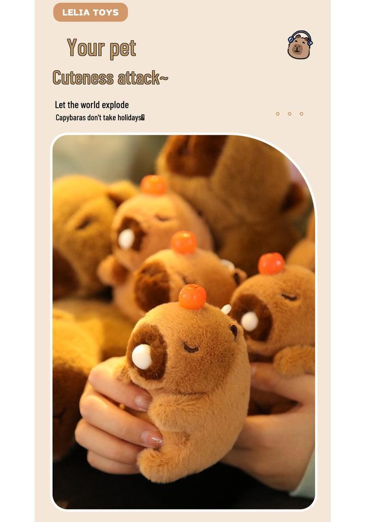 Leji'er Capybara Plush Doll Pendant - Wagging Tail Birthday Gift