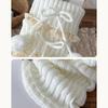 Simple Y2K Knitted Leg Covers Lace Sweet Lolita Bowknot Boots Cover Warm with Plush Balls Mid-tube Socks Girl