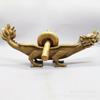 Dragon Head Twist Ornament Traditional Chinese Pharmacy Medicine Mortar Antique Copper Metal Craft