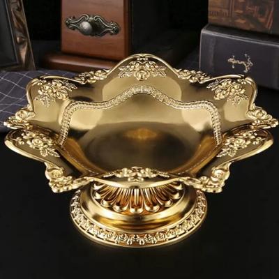 Small Metal Fruit Tray Household Tall Tray For Living Room Coffee Table Buddha Tribute Snack Plate Kitchen Organizer