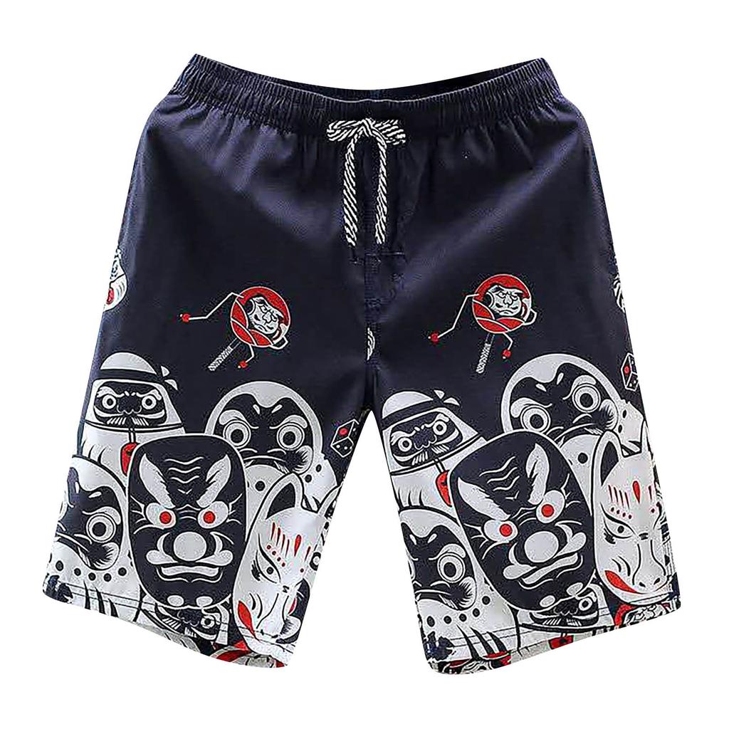 Men's Swim Trunks Quick Dry Beach Surfing Running Swimming Drawstring Shorts