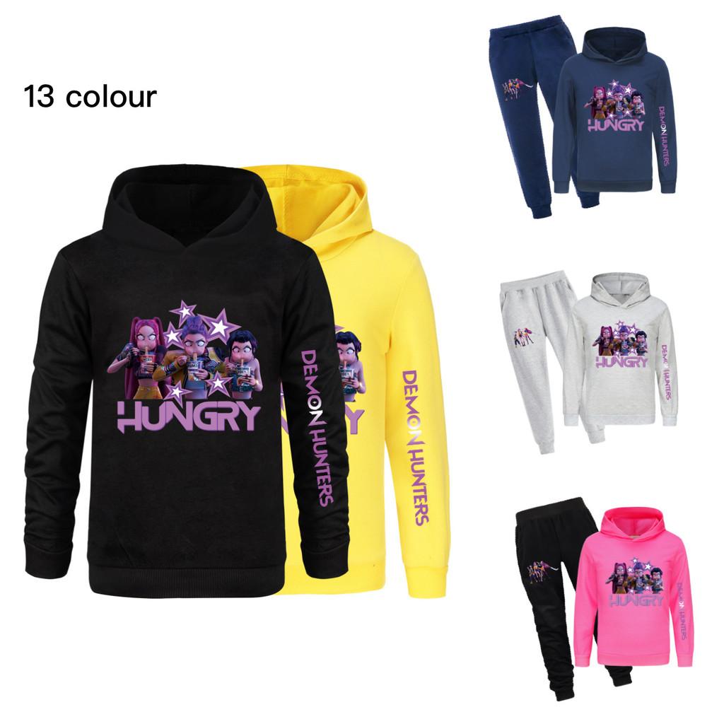 4832x Kids Girls Rumi Zoey Mira Print Hoodies Pants Trouser Clothes Set