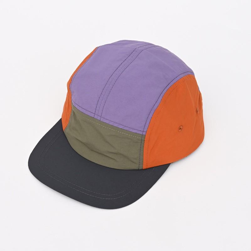 Color Block Flat Brim Baseball Cap Men Women Lightweight Breathable Quick Dry Street Sun Hat