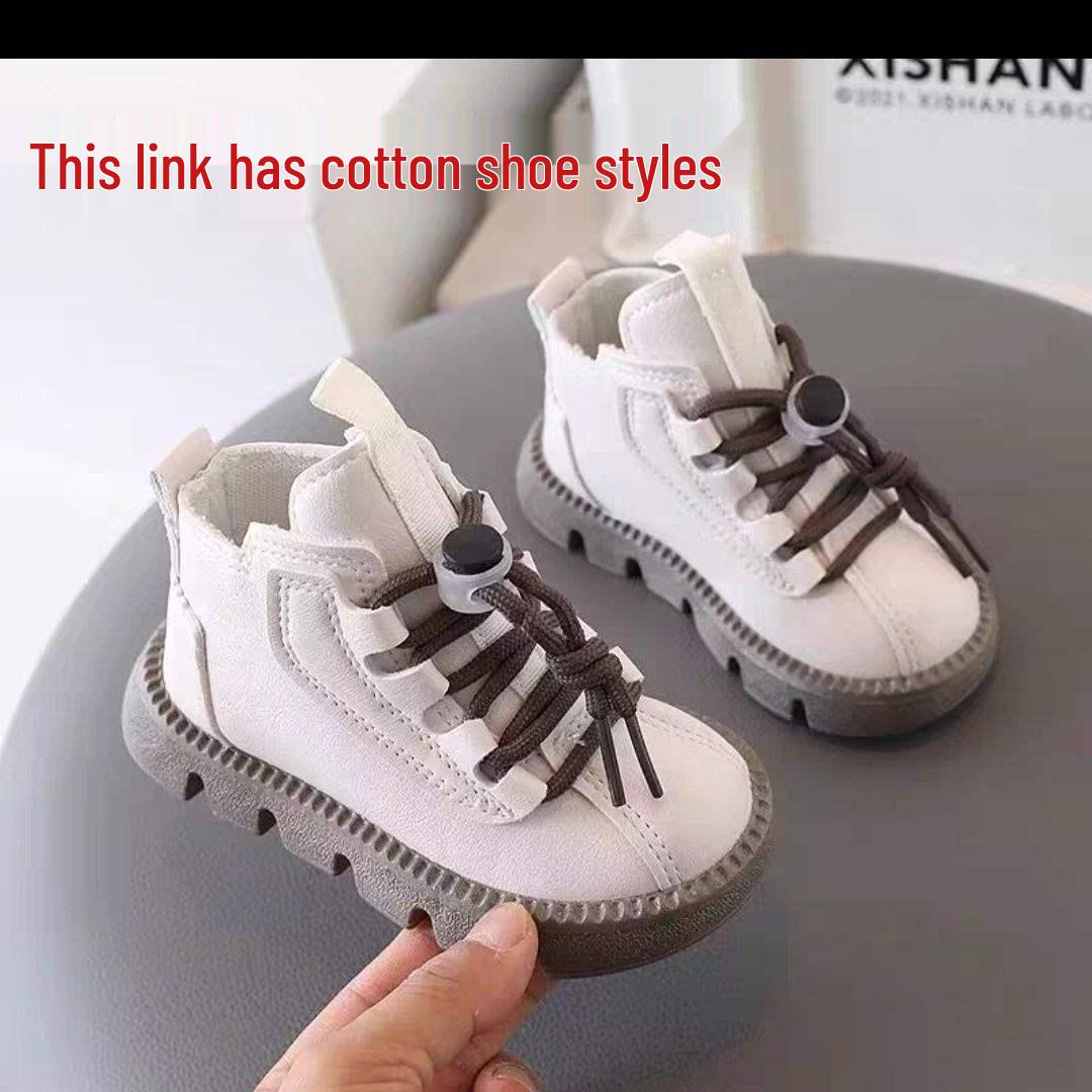 

Children s Soft Leather Martin Boots (Ages 1-5) - 2025 New British Style for Boys and Girls, Soft Sole, Spring/Autumn Collection 24 Insole 15.0CM