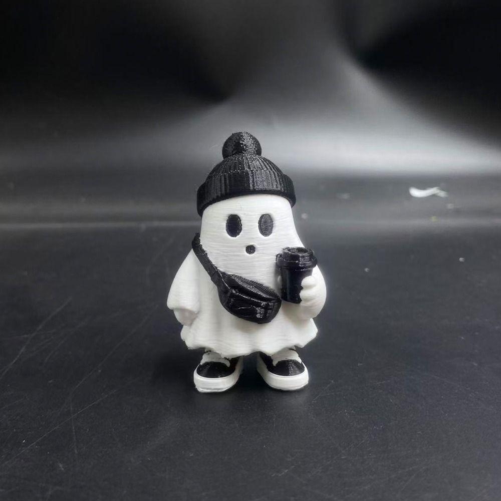 Smooth Finish Ghost Figurine Polished Craftsmanship Halloween Decor Mini Figurine Seasonal Decor