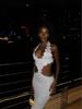 Spring/Summer Deep V Cut-Out Lurex Hand-Crocheted Knit Dress with Lace-Up Slit