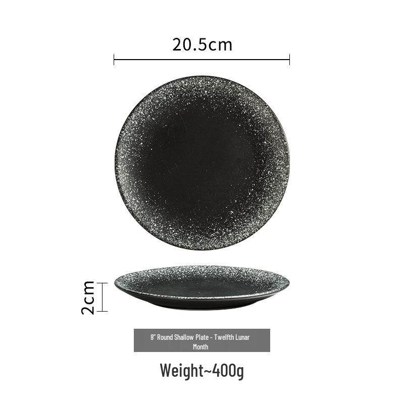 12-inch Japanese Style Round Dinner and Salad Plate