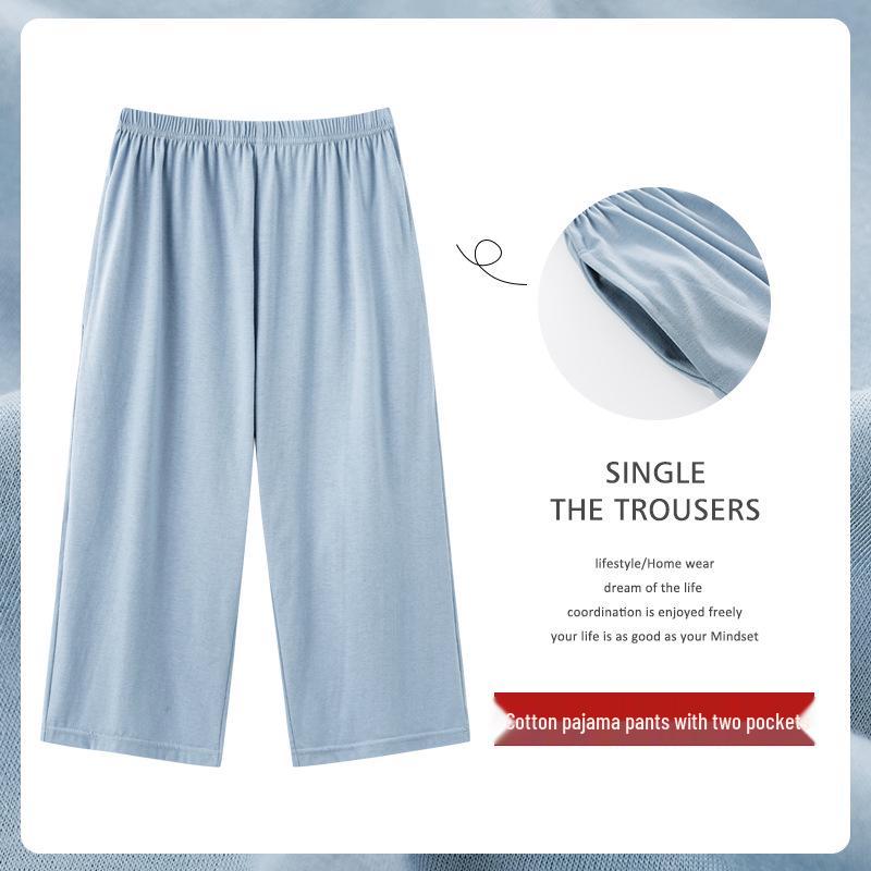 Women s Cotton Pajama Pants - Summer, Plus Size, Breathable, Mid-Length, Loose Style