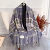 Luxury Cashmere Women Plaid Scarf Winter Warm Shawl And Wrap Bandana Pashmina Long Tassel Female Foulard Thick Blanket