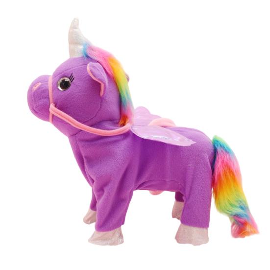 Електрична плюшева іграшка-літаючий кінь Yousheng з мотузкою, що співає та ходить. Плюшевий кінь для малюків, хлопчиків, дівчаток. Інтерактивна симуляційна м'яка іграшка-тварина