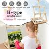 Tabletop Easel 18 Inches H-Frame Wood Easel Adjustable Easel Stand for Painting Multipurpose Desktop Easel for Students