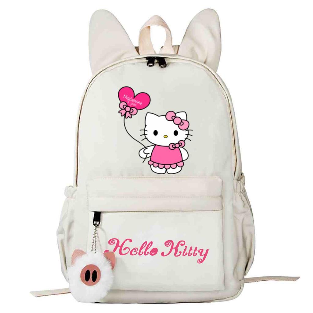 College Style Cute Print Junior High School High School Student Schoolbag Large Capacity Rabbit Ears Backpack Female