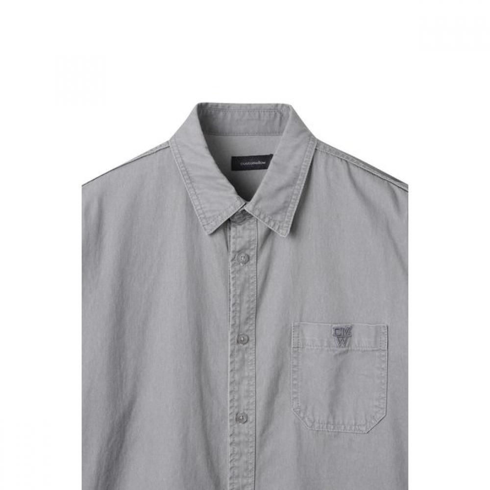 Customellow Dying Denim Shirt Light Gray Cqsam25211gyl