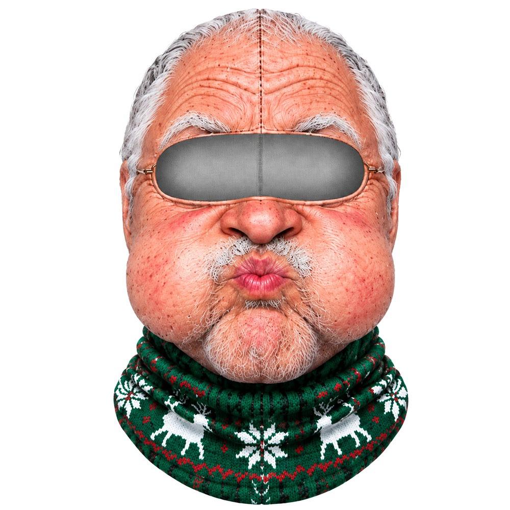 3D Face Printed Funny Ski Mask Old Man Pattern Winter Mask Cover  For Outdoor/Cycling/Pranks/Party