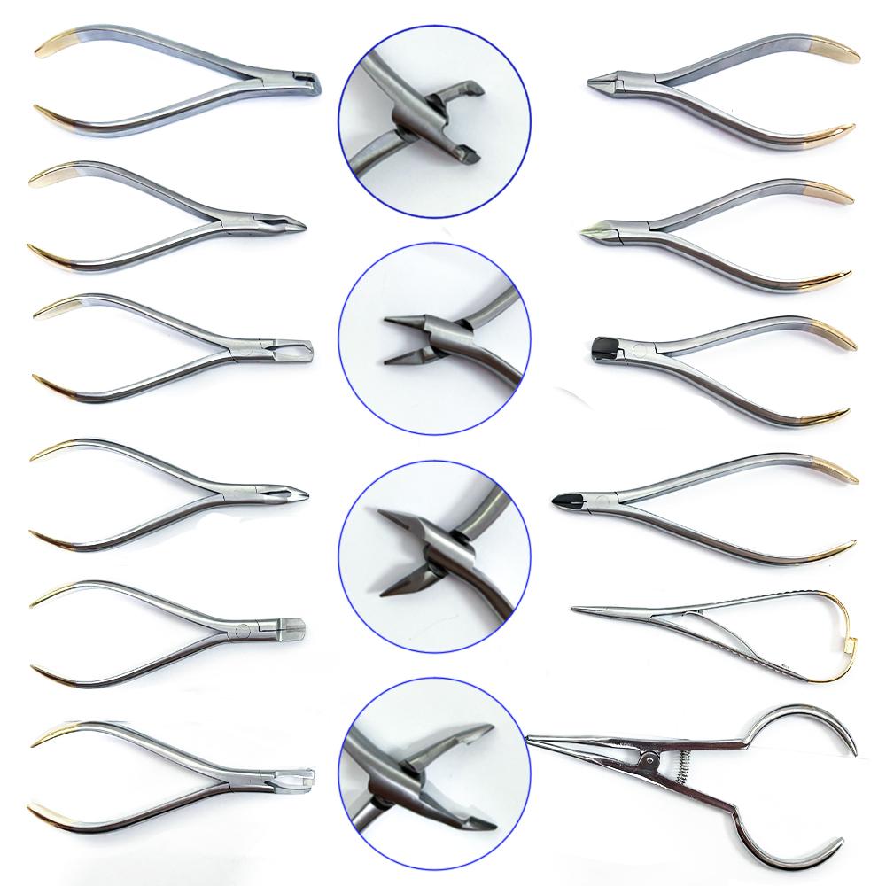 18Pcs Orthodontic Pliers Set - Tungsten Carbide TC Forceps for Bracket Positioning, Wire Bending & Ligature, Dental Surgical Ins