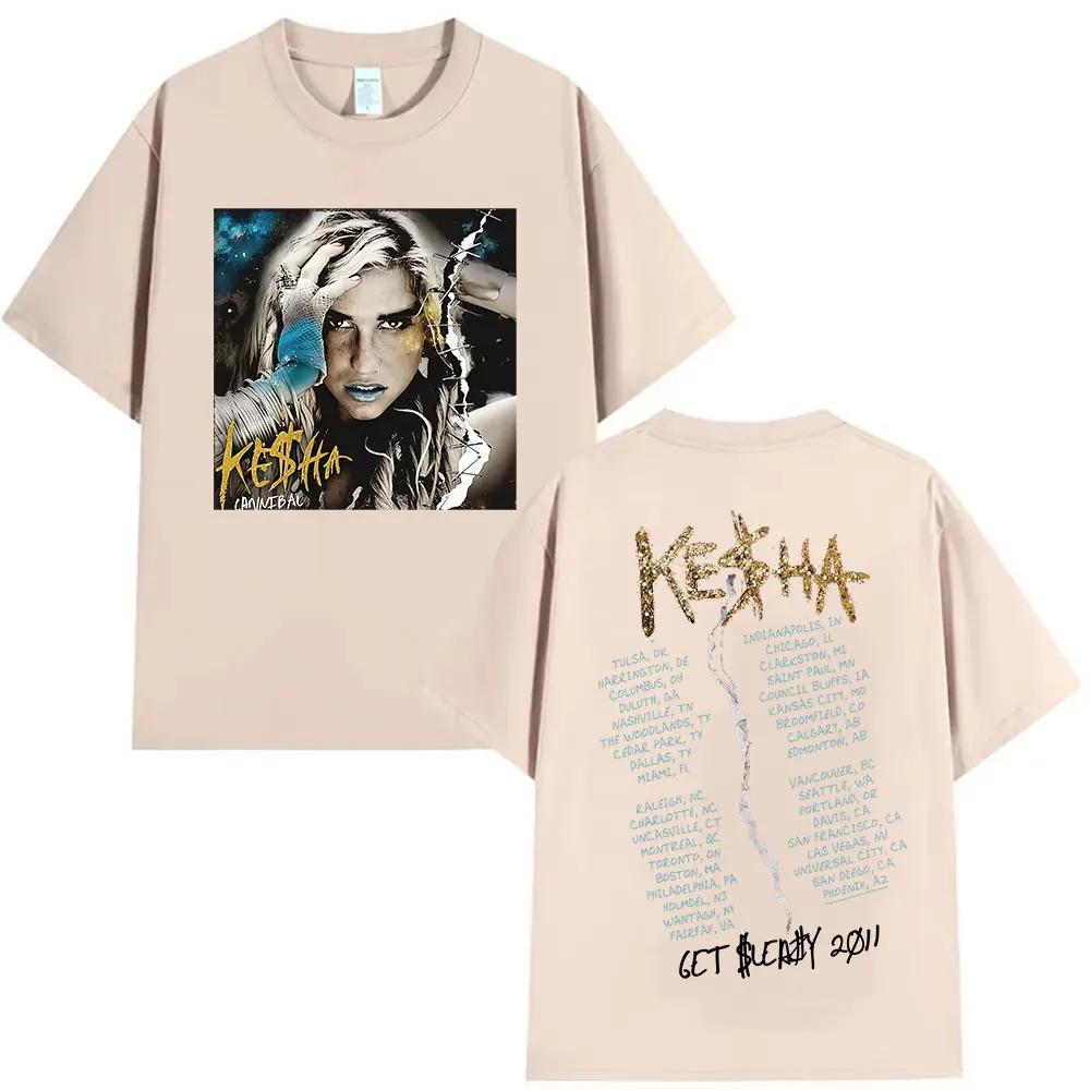Singer Kesha Album 2026 Graphic T Shirt Unisex Women Hip Hop Vintage Short Sleeve Tshirts Summer Harajuku Oversized Cotton Tshirt