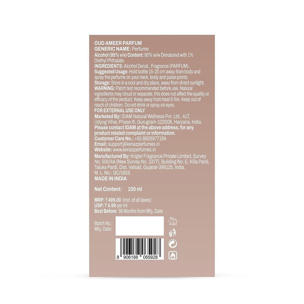 KENAZ Oud Ameer | 100 ml | Unisex Luxusparfüm |