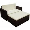 Day and Night - Day and Night 2-piece Garden Furniture Set and Brown Synthetic Rattan Cushions