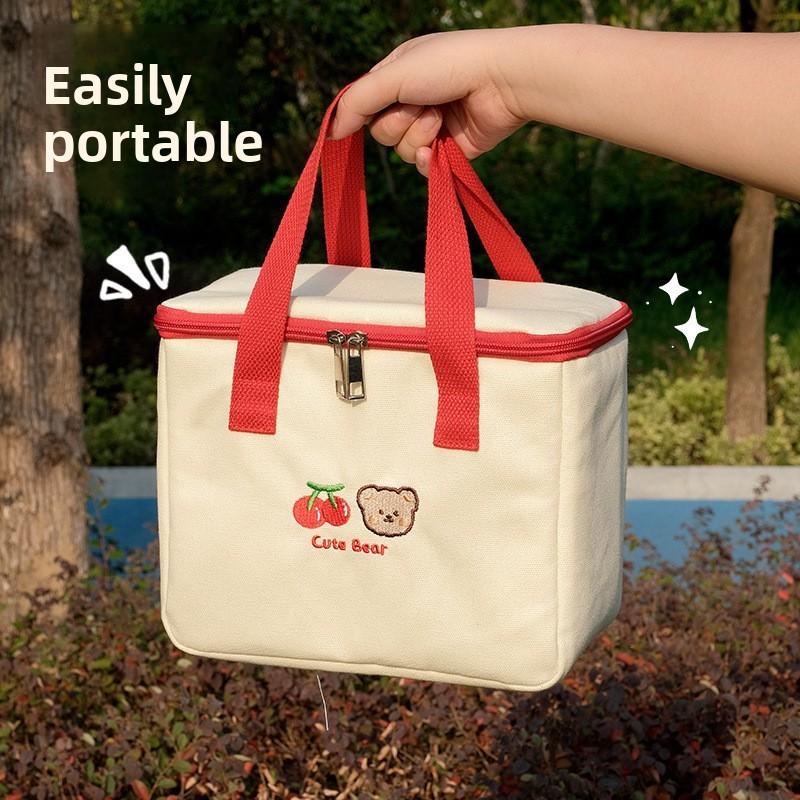 Cartoon Cute Lunch Bag With Large Capacity Style For Students And Office Use