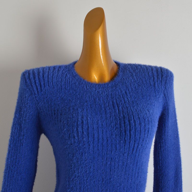 French Simplicity New Arrival Anti-Mink Velvet Crew Neck Pullover Sweater Knitwear Women's Clothing Fall/Winter Slim Soft Glutinous Long Sleeves Tops