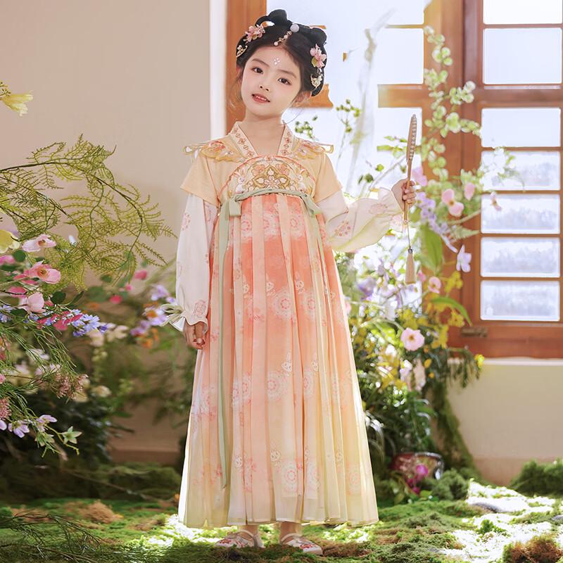 Anneyol Girls' Hanfu Summer Princess Dress