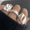 Inele din Argint Sterling 925 pentru Femei Cuplu Minimaliste Lucrate Manual Simple Floare Fundă Inimă Bijuterii Fine Cadou Previne Alergia