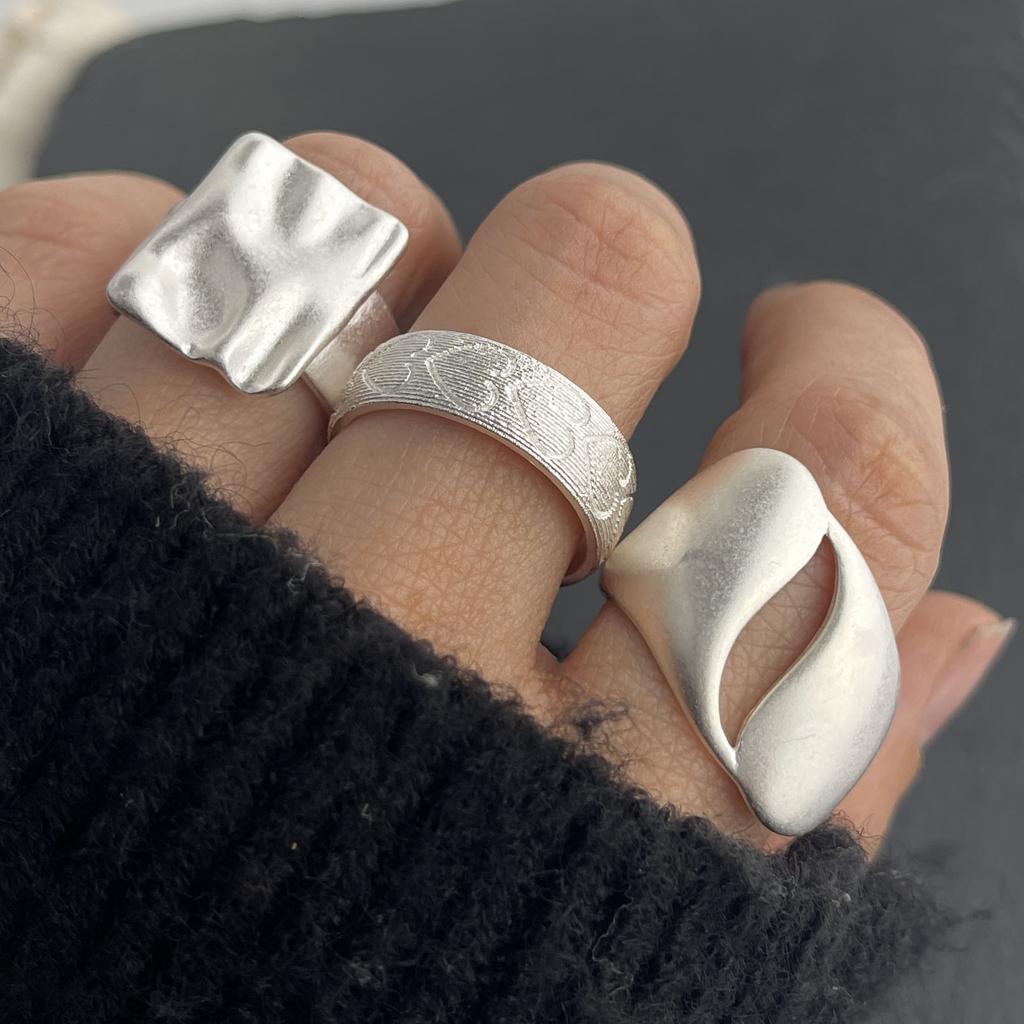 Inele din Argint Sterling 925 pentru Femei Cuplu Minimaliste Lucrate Manual Simple Floare Fundă Inimă Bijuterii Fine Cadou Previne Alergia