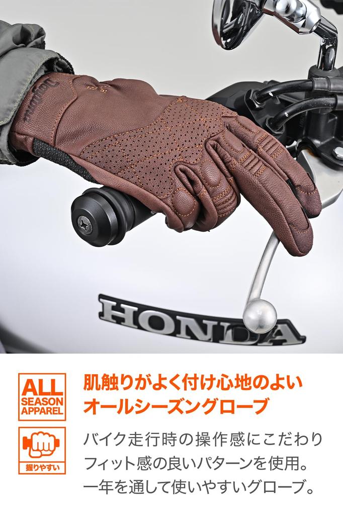 Daytona Motorcycle Leather Gloves Suitable for and Smartphone Throwback Leather Gloves Size 61727 (Goat Leather), Winter, Summer, Autumn, Spring,