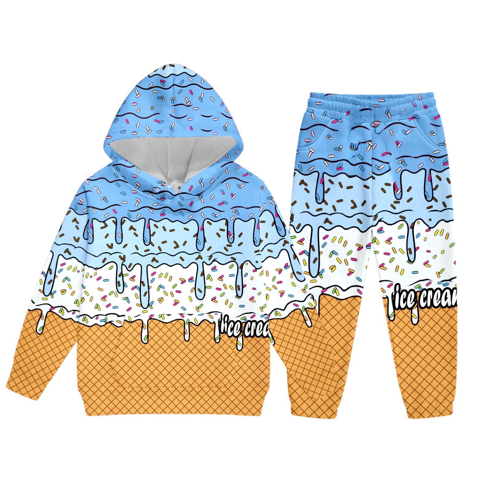 

Children s Casual Printed Pullover Long-Sleeved Hooded Sweatshirt And Pants Set 160 тёмно-синий